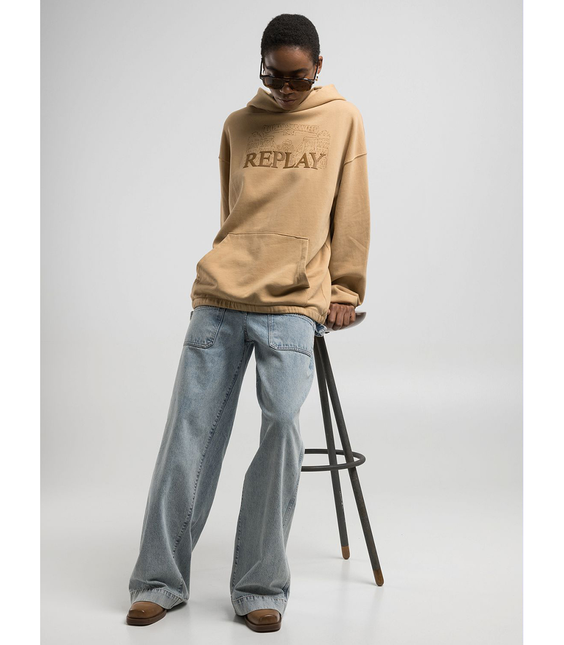 リラックスフィット ワークデニムパンツ 詳細画像 ブルーベージュ 4